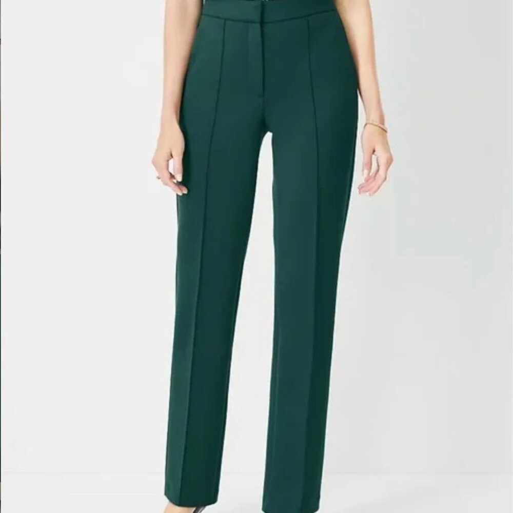 Ann Taylor Pintucked Straight Leg Pant in Double Knit /Straight Pant Sz 16 NWOT